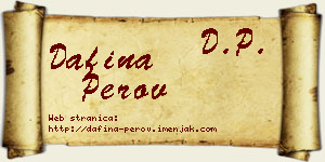 Dafina Perov vizit kartica